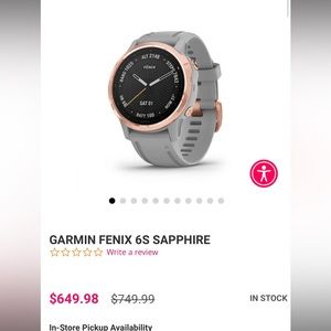 Garmin Fenix 6S Sapphire in Rose Gold